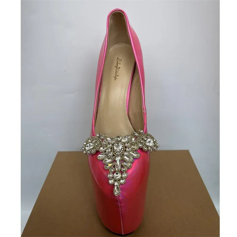 22cm Thin High Heels Female Round Toe Pumps