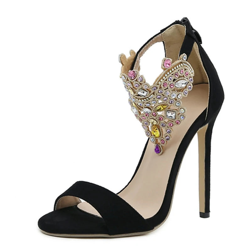 Fashion Color Rhinestone Women's Sandals High Heels