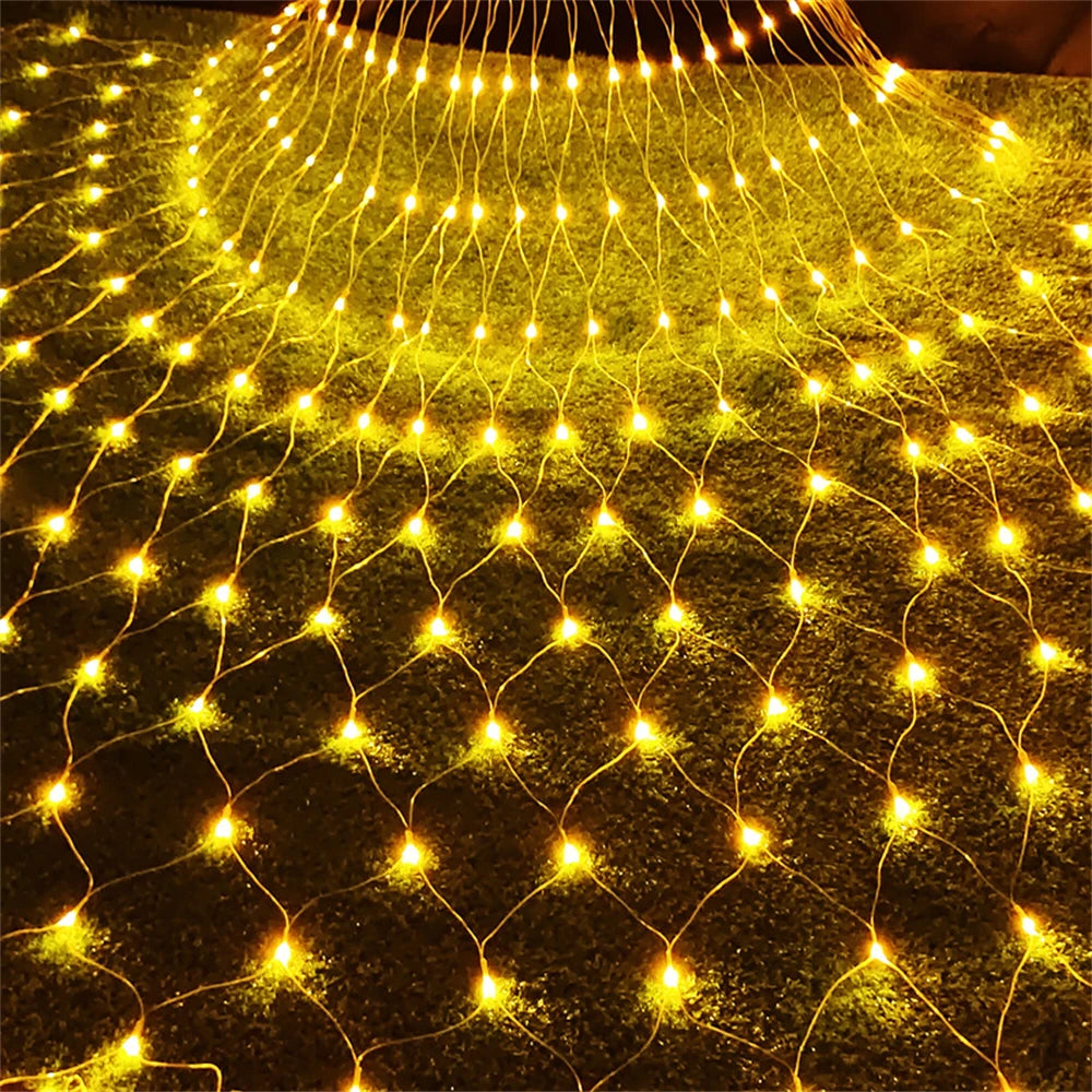 6*4/3*2/1.5*1.5m 8 Modes Holiday Net Light String LED Fairy Curtain Lights