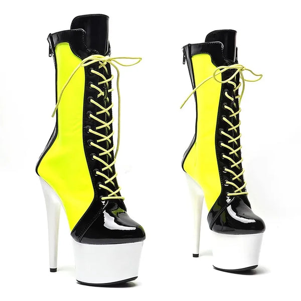 17CM/7Inches Women's Platform Party High Heels Modern Boots