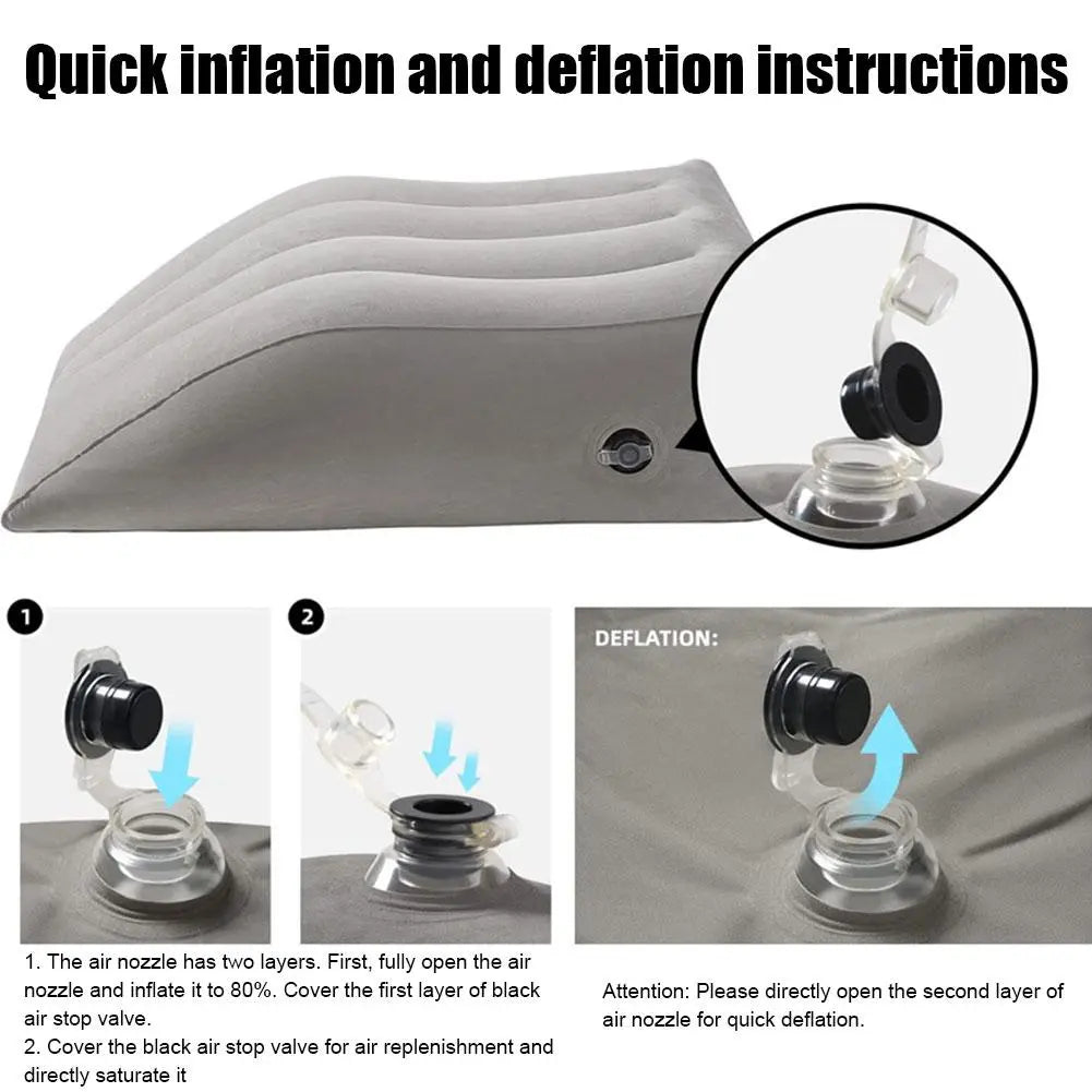 Portable Inflatable Elevation Wedge Leg Foot Pillow