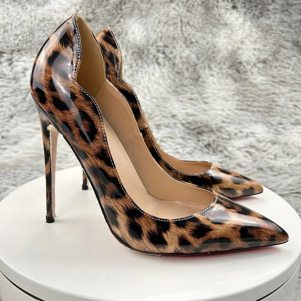 Sexy Leopard Print Stiletto Heels Trend Women Party Dress Shoes