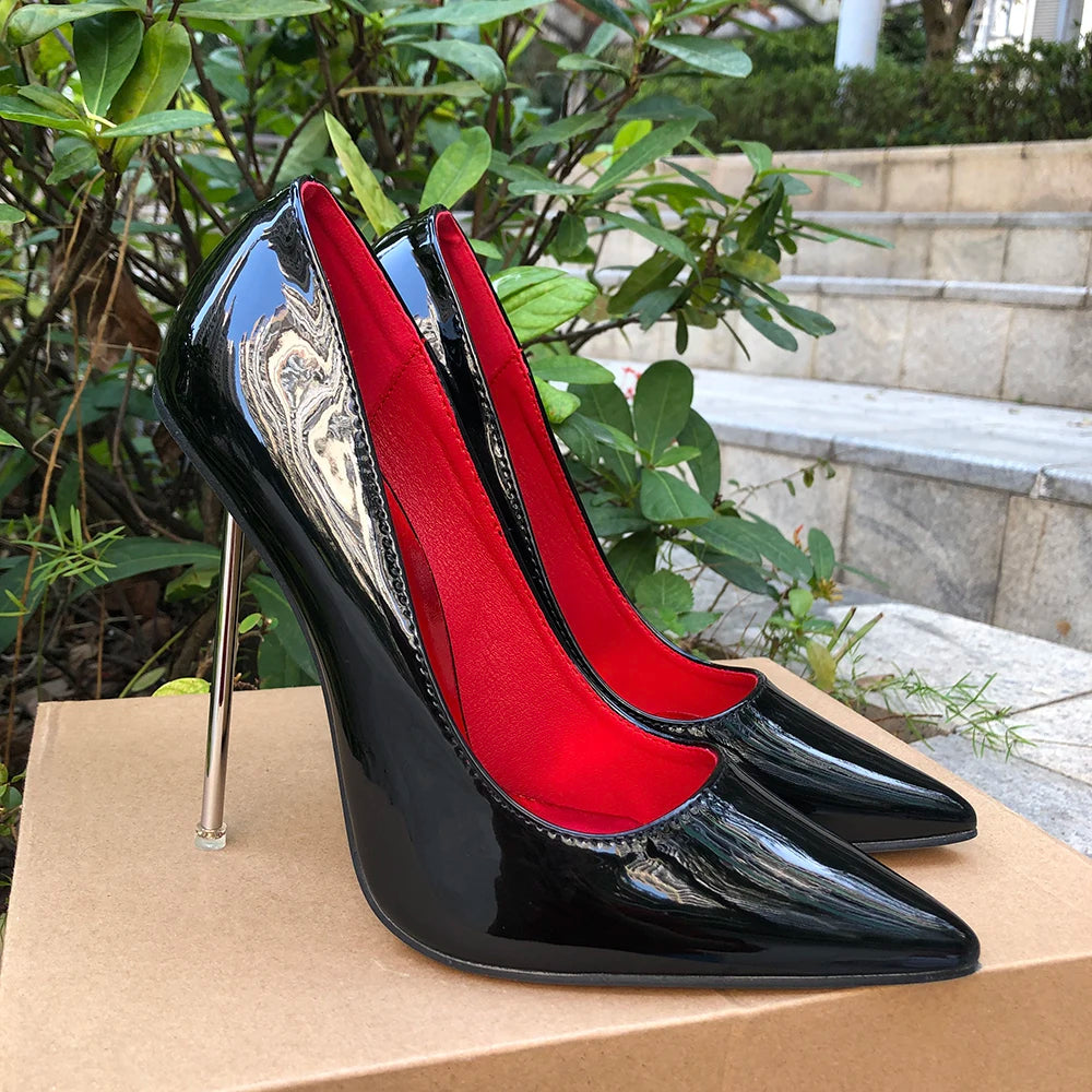 Chic Woman 12cm Red inside Pumps Shoes