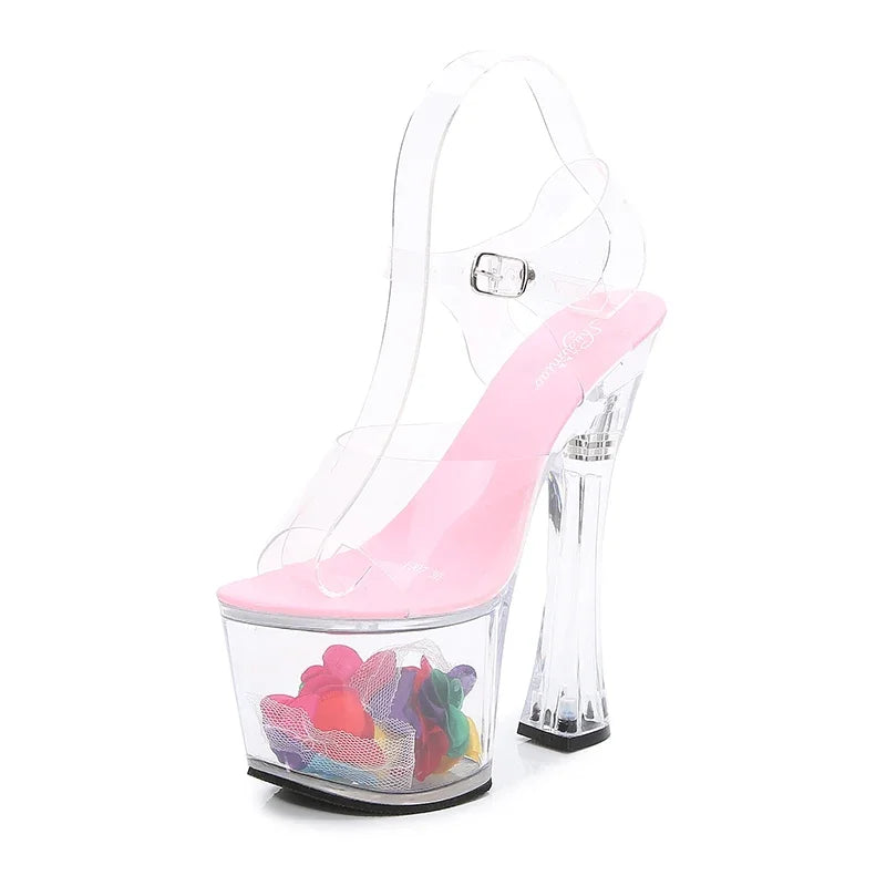 Fashion Sandalias Mujer Transparent Platform Shoes Female Sandals for Woman