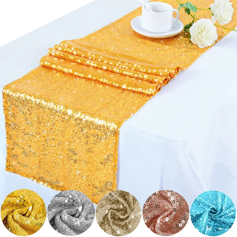 Sparkly Sequin Table Runners for Wedding Decoration Glitter Table Runners