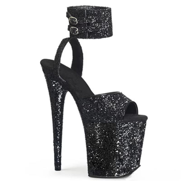 Sexy 20cm high glitter upper 8in  stiletto sandals