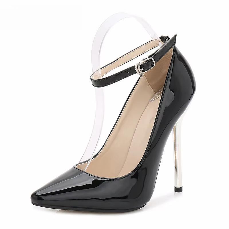 Spring/Autumn Pointed Toe Ankle strap Stilettos 13cm Thin High-Heeled party shoes