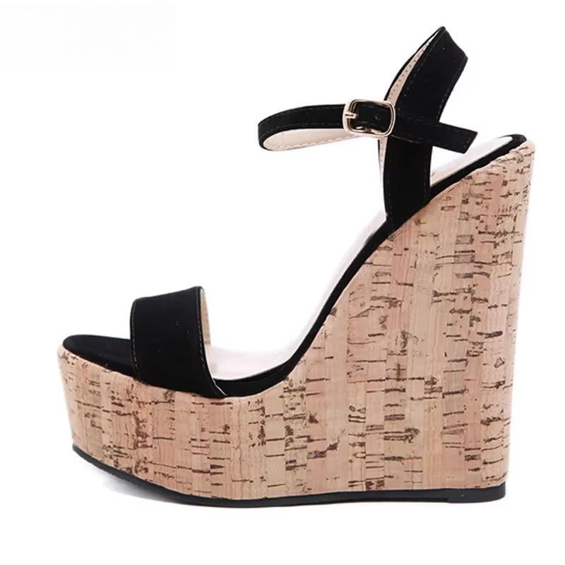 Open Toe Ankle Strap Platform Wedges Women Sandals