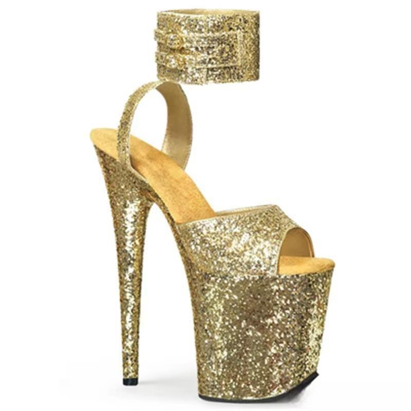 Sexy 20cm high glitter upper 8in  stiletto sandals