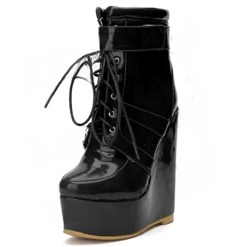 SUPER Women Ankle Boots Platform Wedge Boots