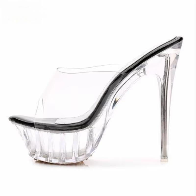 Plus:35-42 43 Sandals Women Summer Transparent Platforms Slippers