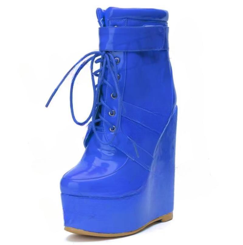 SUPER Women Ankle Boots Platform Wedge Boots