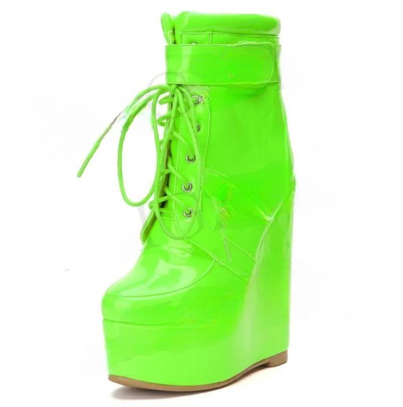 SUPER Women Ankle Boots Platform Wedge Boots