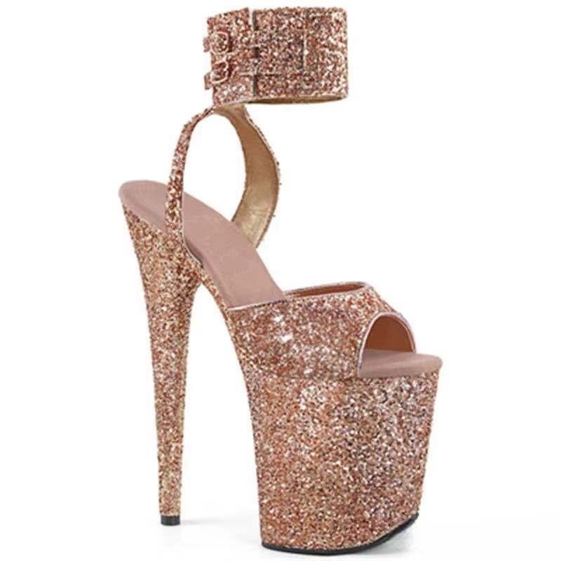 Sexy 20cm high glitter upper 8in  stiletto sandals