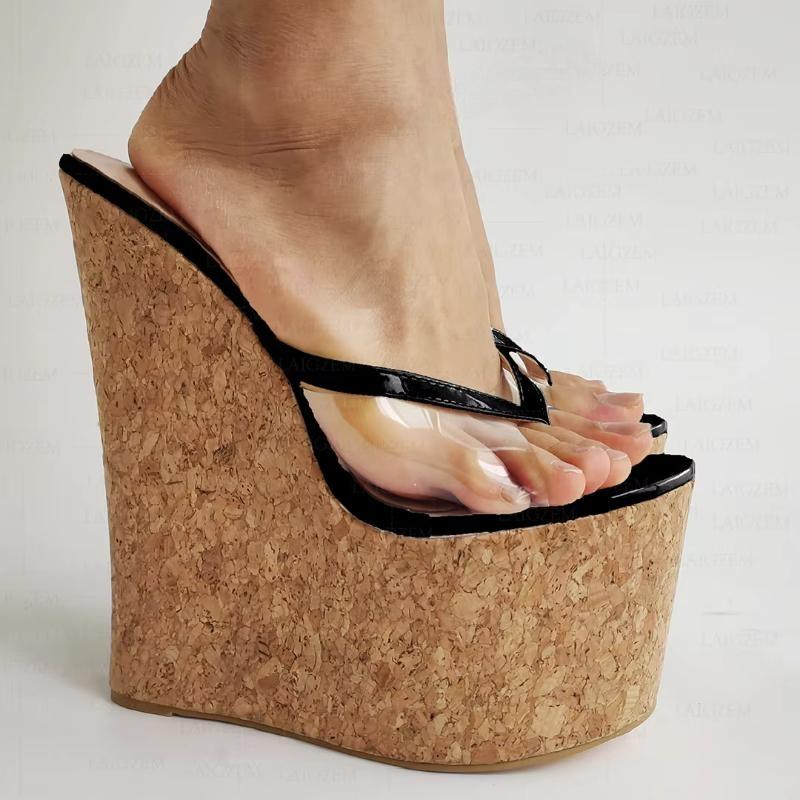 Women Sandals Platform Wedges Flip Flop SUPER 20CM High Heels Pumps