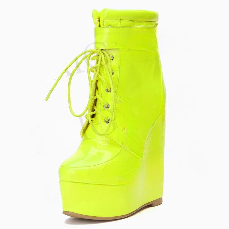 SUPER Women Ankle Boots Platform Wedge Boots