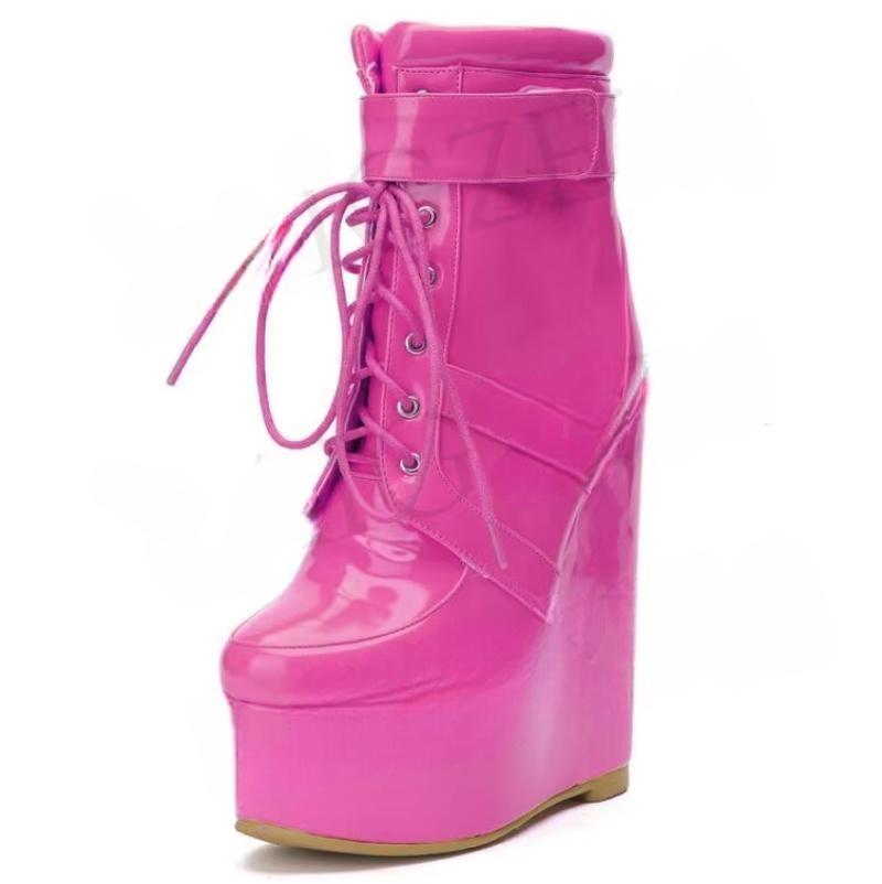 SUPER Women Ankle Boots Platform Wedge Boots