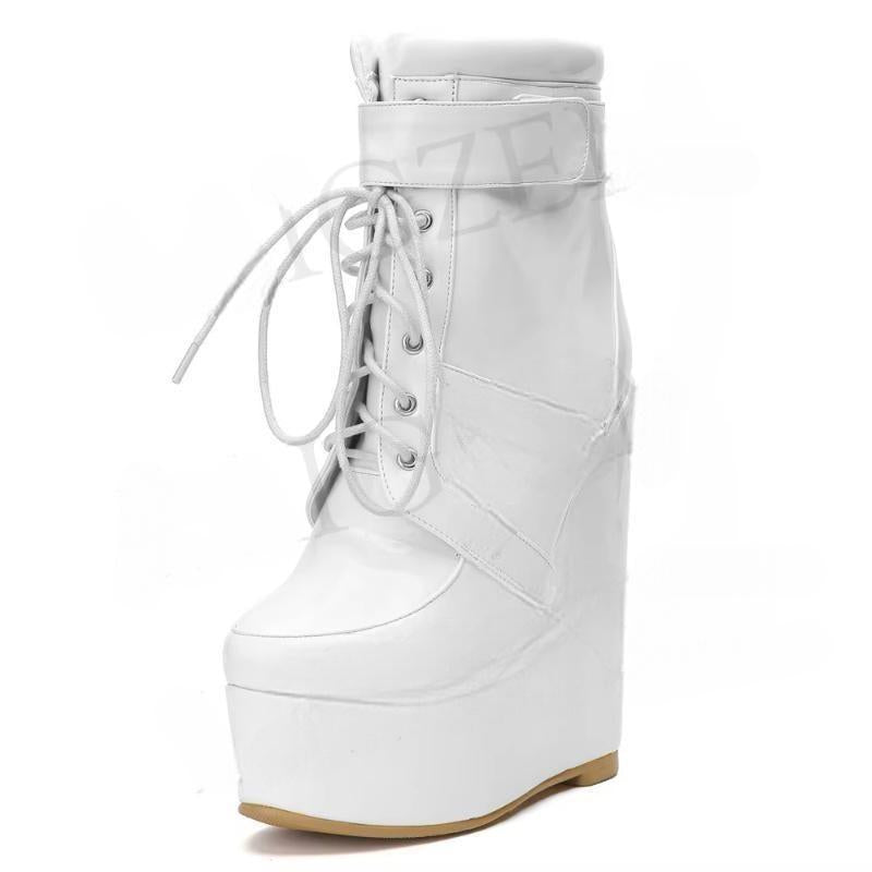 SUPER Women Ankle Boots Platform Wedge Boots