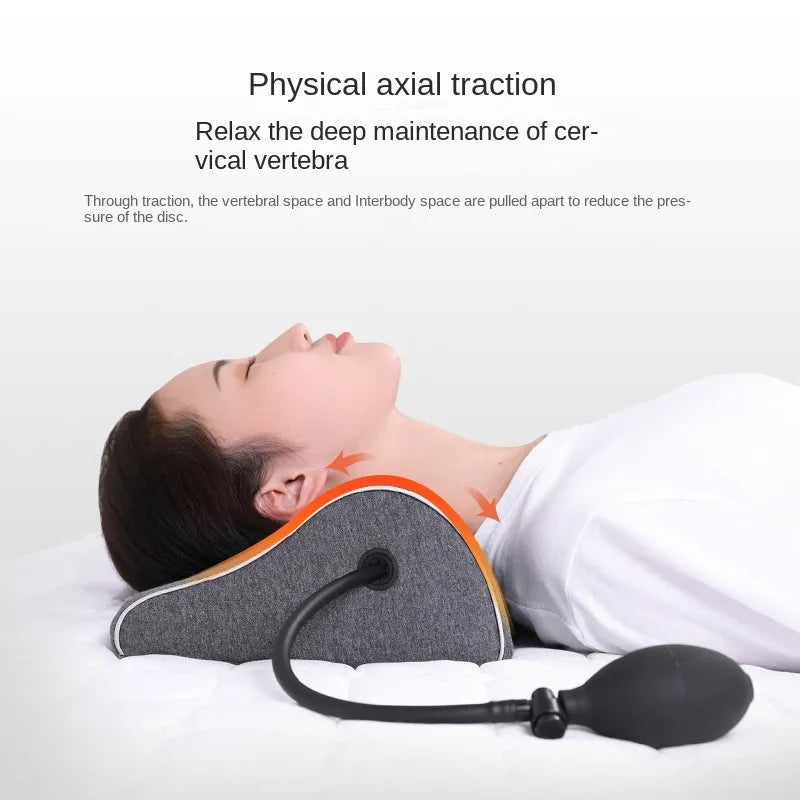 Inflatable Cervical Spine Pillow Ergonomic Orthopedic Memory Foam USB Hot Compress Pillows