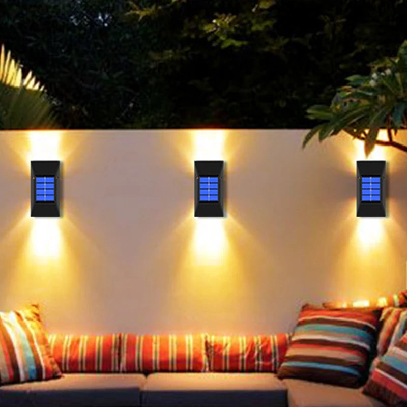 Solar LED Light Outdoor Waterproof Garden Light Solar Powered Wall Lamps