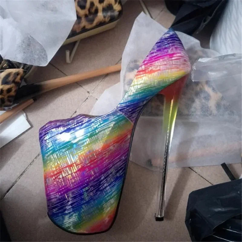 Cosplay Platforms Stilettos 22cm Ultra Thin High Heels Sexy Ladies Party Pumps