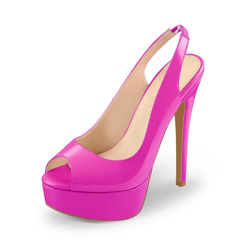 Women Platform Peep Toe Thin High Heel Sandals