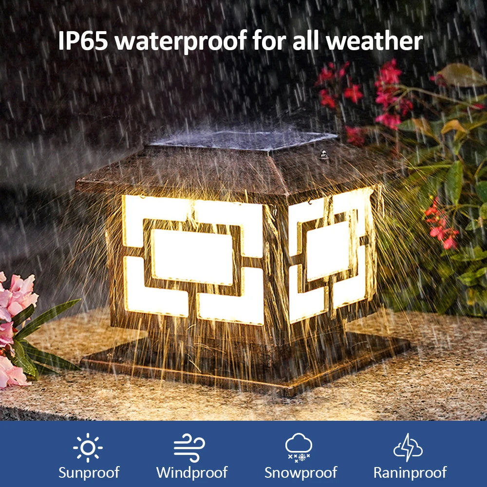 Outdoor Post Lights,IP65 Waterproof Solar stigma lamp