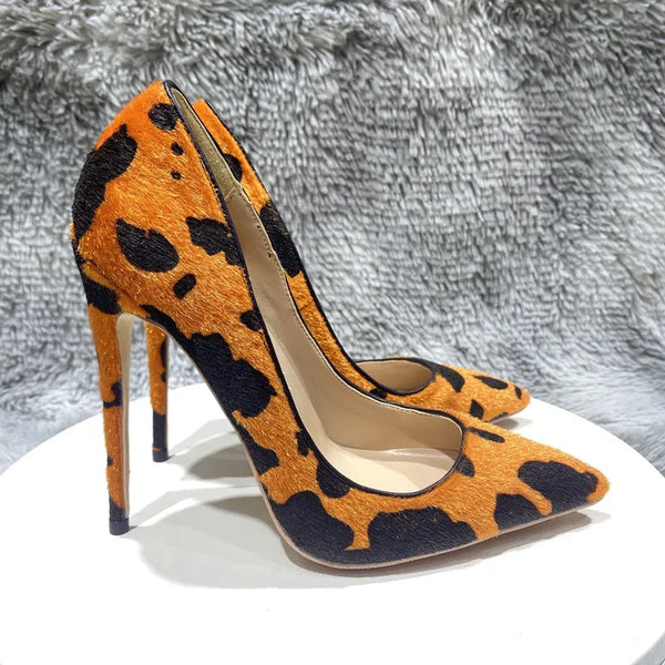 orange Heel Horse 12cm  Women's Shoes