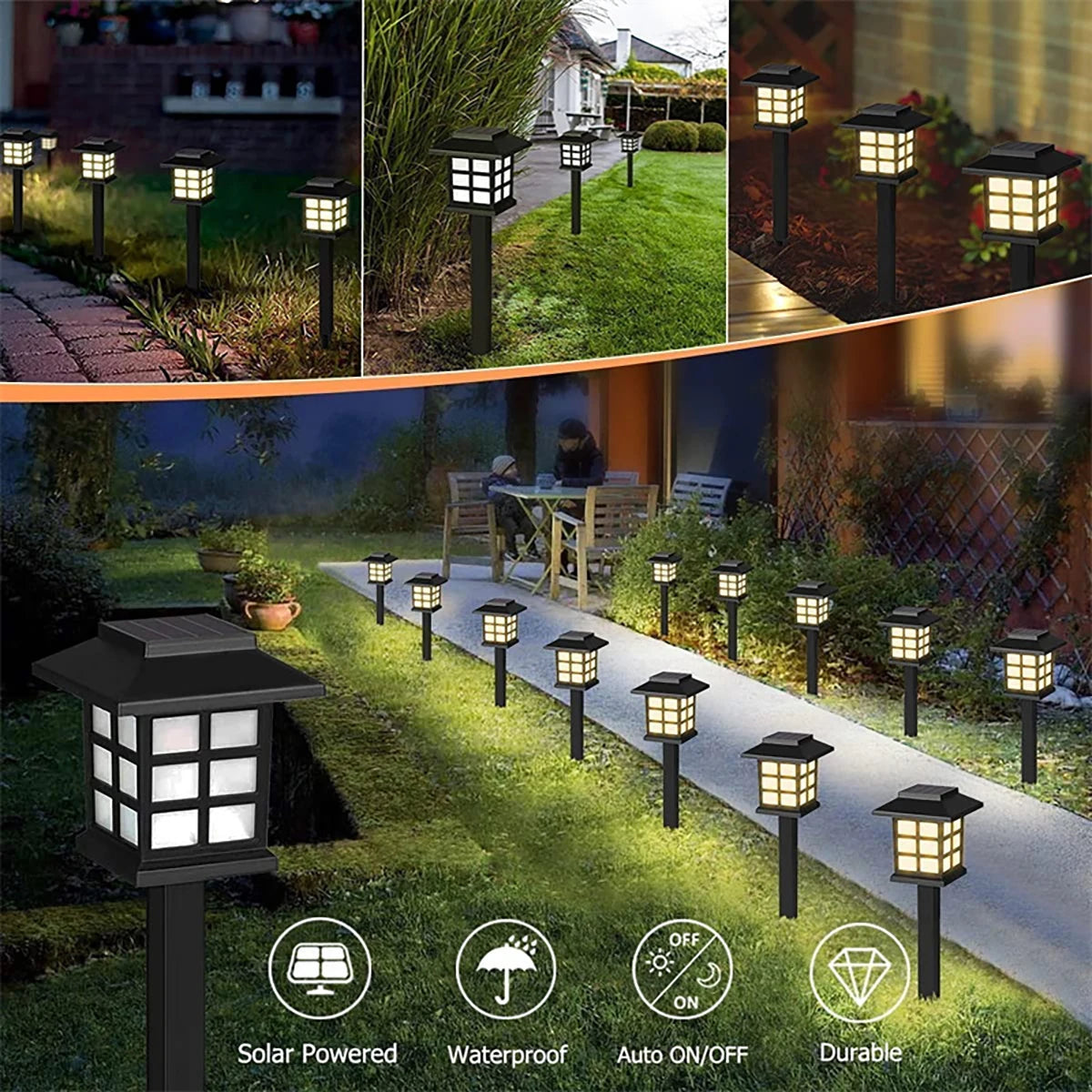 Outdoor Solar LED Lawn Light Pathway lamp Waterproof LED Night Lights