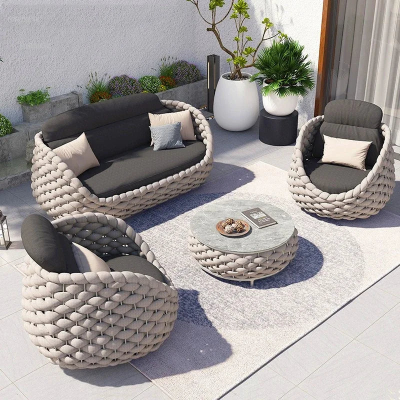 Nordic Rattan Outdoor Beach Chairs Outdoor Furniture