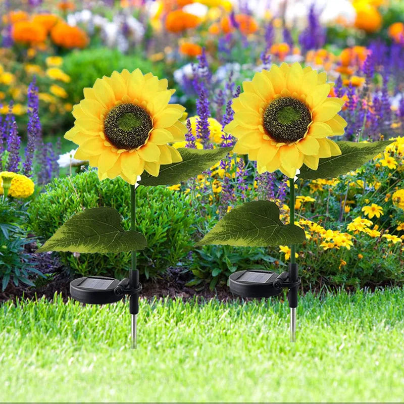 Sunflowers Solar Led Light Outdoor Waterproof LED Garden Light Outdoor Pathway Lights