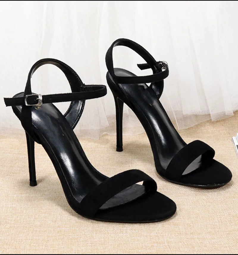 Summer Slip-on Women Sandals Round Toe High Heels