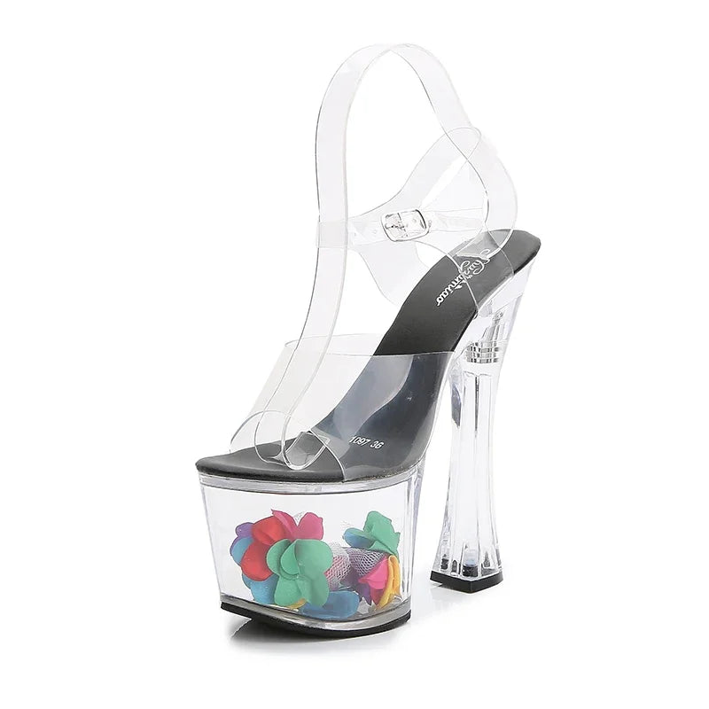 Fashion Sandalias Mujer Transparent Platform Shoes Female Sandals for Woman