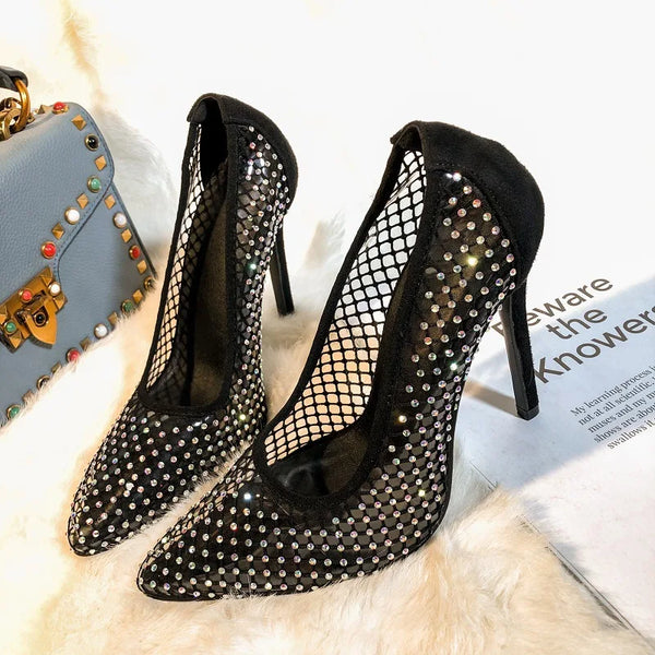 Fashion Glitter Colorful Rhinestones Women Pumps