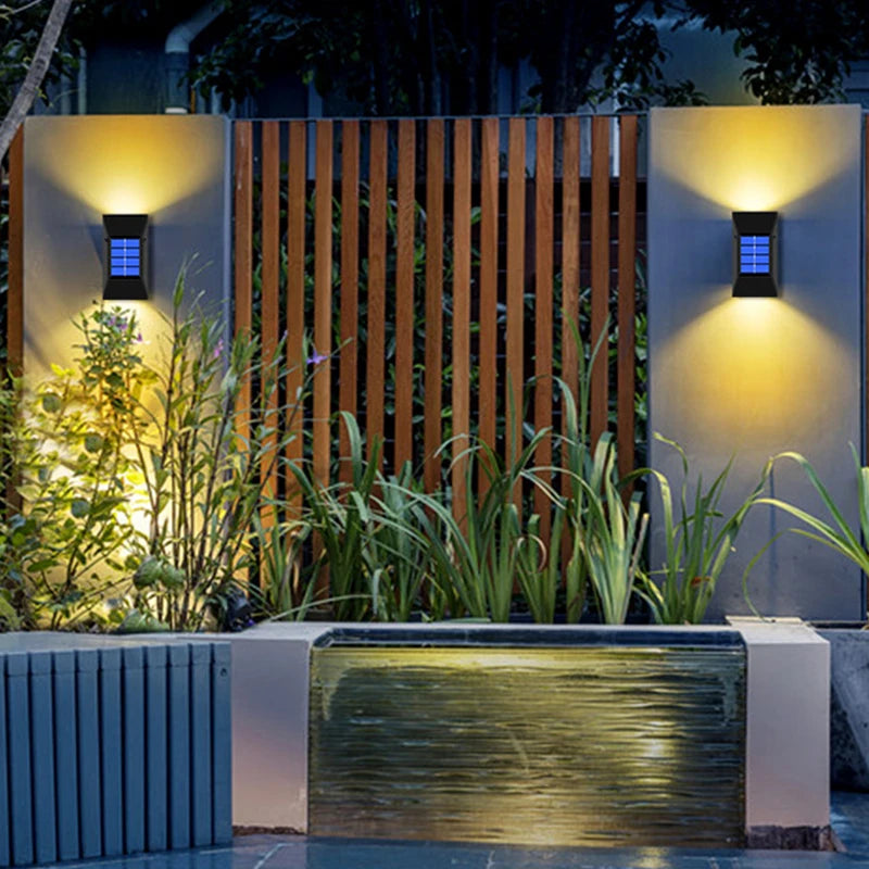 Solar LED Light Outdoor Waterproof Garden Light Solar Powered Wall Lamps