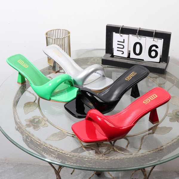 Summer wear open-toed Women's sandals with thin heels 7CM