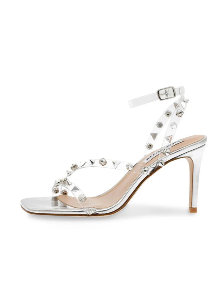 Summer New Style Rivets with Stiletto High-heeled Sandals Women's Wedding Shoes