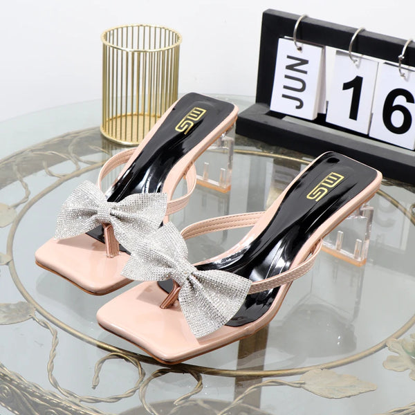 summer single plus size sandals with high heels Women's slippers