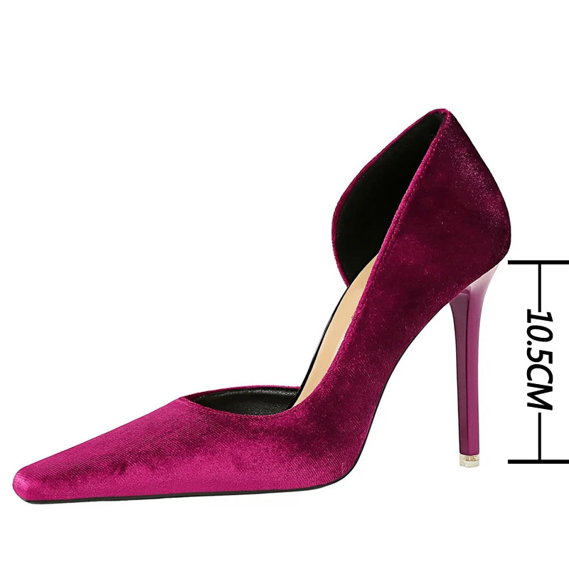 Fashion Heels For Women Stilettos Square Toe Side Hollowed Out Women Pumps