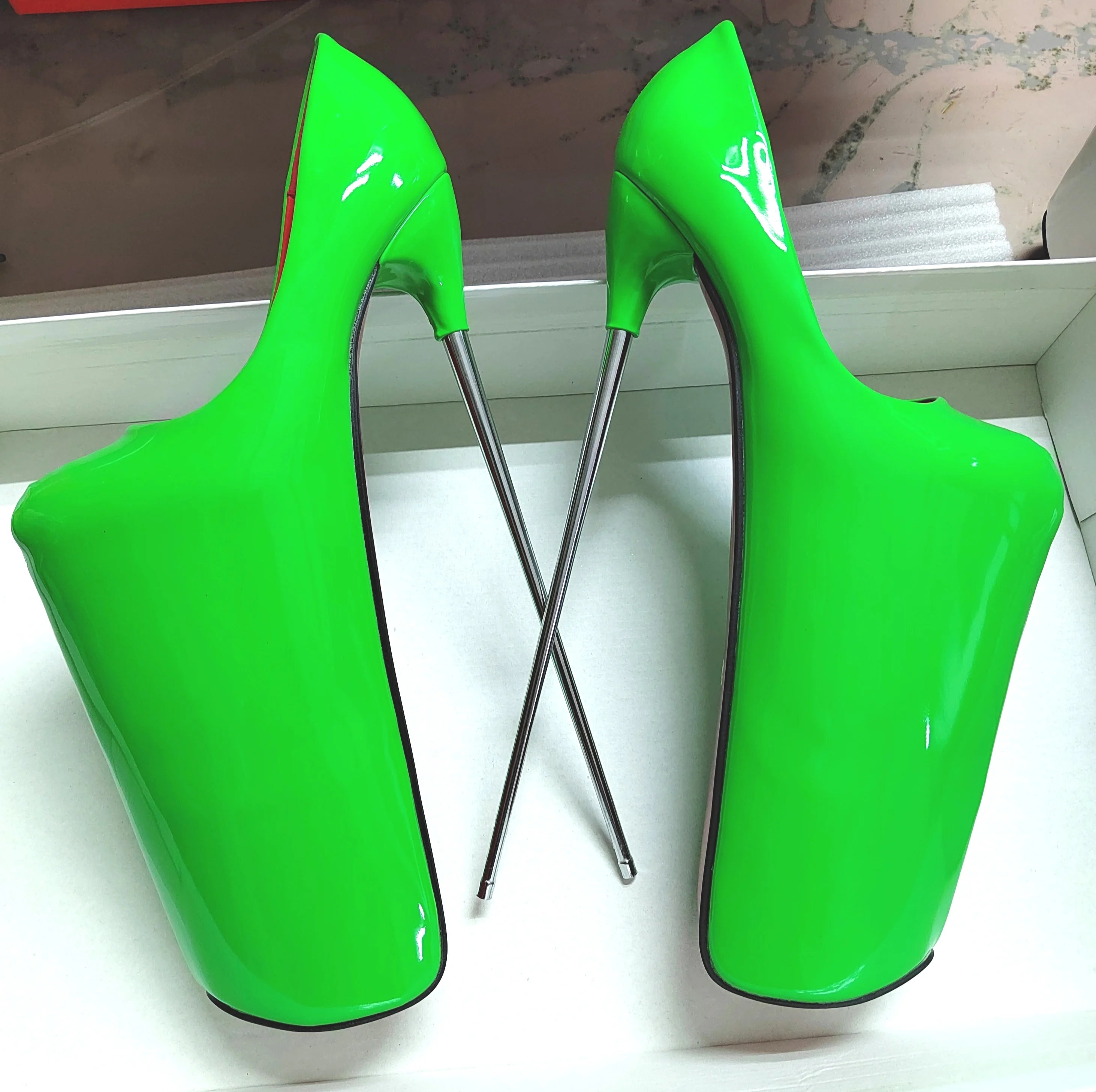 Transgender Sandals Women Shoes 30cm Ultra Thin High-Heeled Steel Pipe Dance Pumps