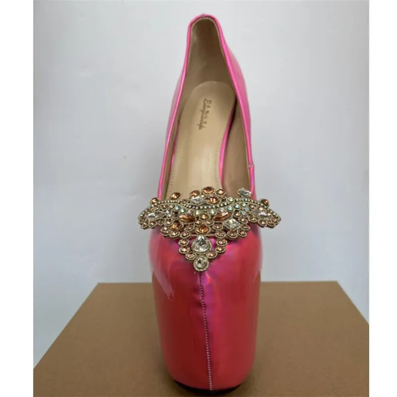 22cm Thin High Heels Female Round Toe Pumps