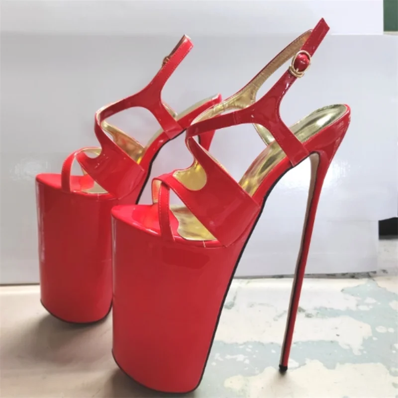 Transgender Sandals Shallow Mouth Women Shoes 30cm Ultra Thin High-Heeled