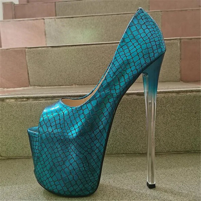 Woman Sexy Stilettos 20cm Thin High Heels Platform Single Fetish Ballet