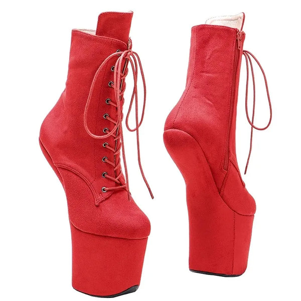 New Sexy Heelless High Heel Ankle Boots Women