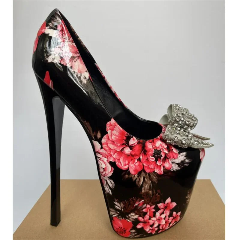 22cm Thin High Heels Female Round Toe Pumps