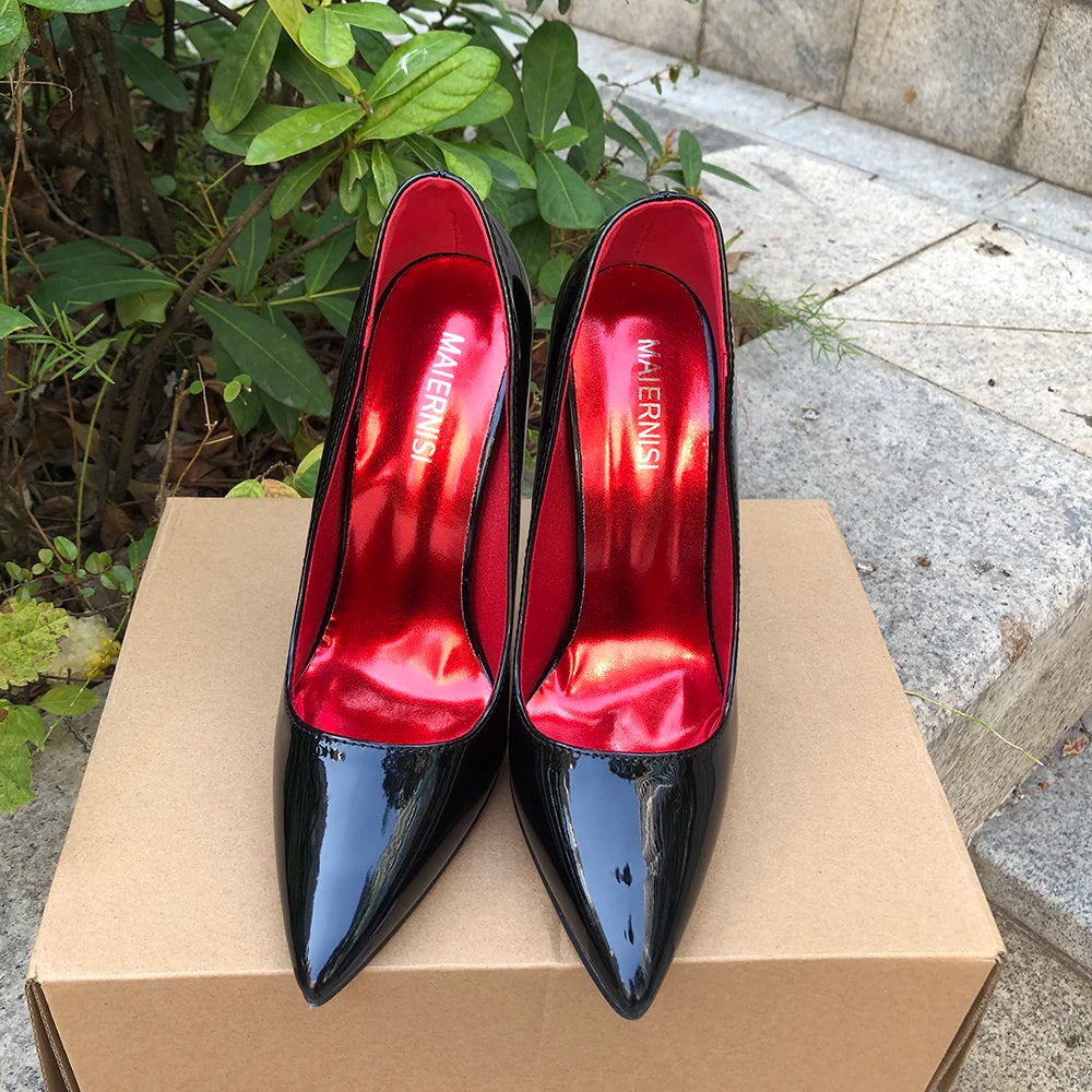 Chic Woman 12cm Red inside Pumps Shoes