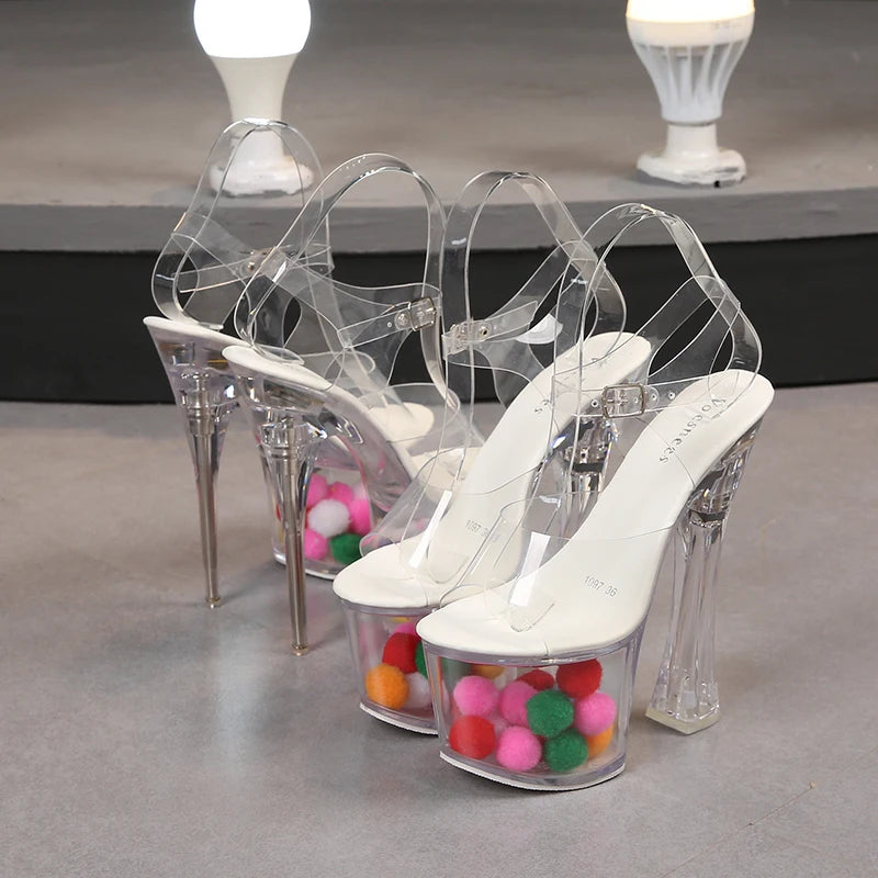 Fashion Sandals Transparent LED Platform Women's Shoes