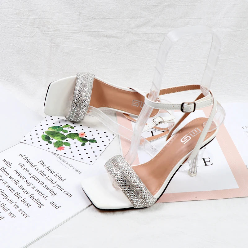 summer new rhinestones with high-heeled sandals