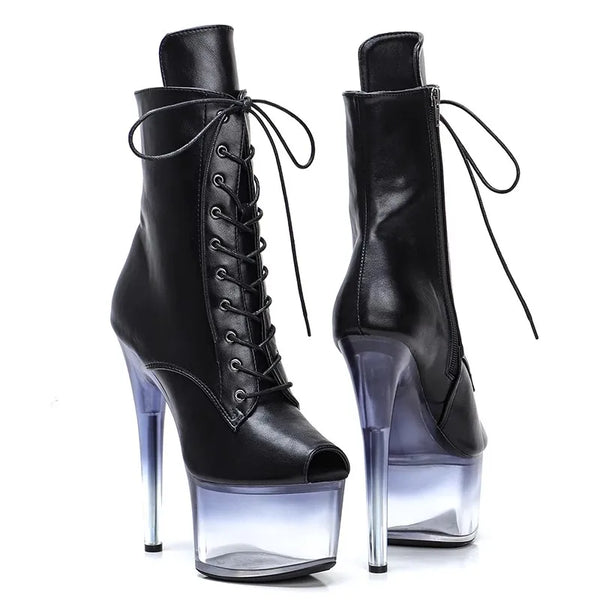 17CM/7Inches Women's Platform Party High Heels Modern Boots Pole Dance shoes