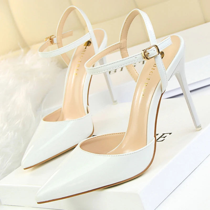 Patent Leather Heels  Fashion Woman Pumps Stiletto Women Sexy Party Shoes